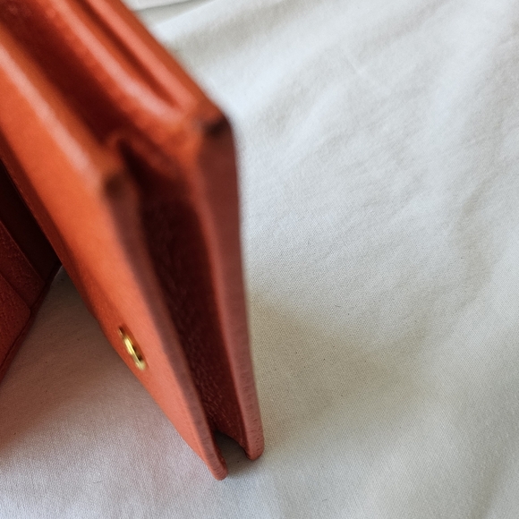 Gucci Marmont Folding Wallet Flora Orange Full Inclusion Preloved - Picture 7 of 13